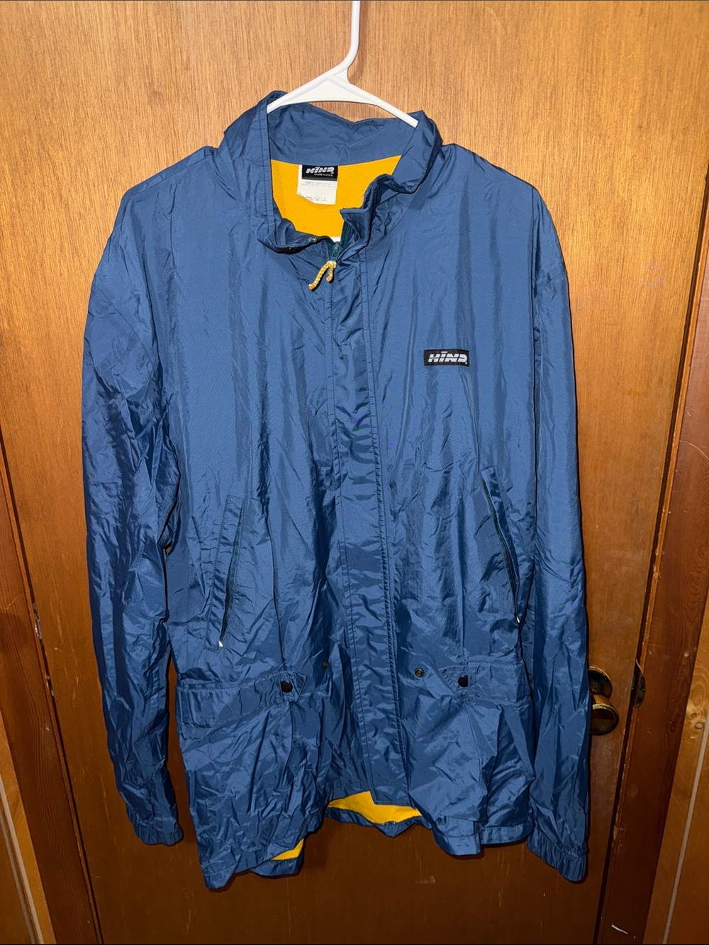 Hind Navy Windbreaker with Yellow Interior Trim